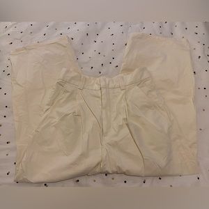 Cos pleated wide leg pants in cream